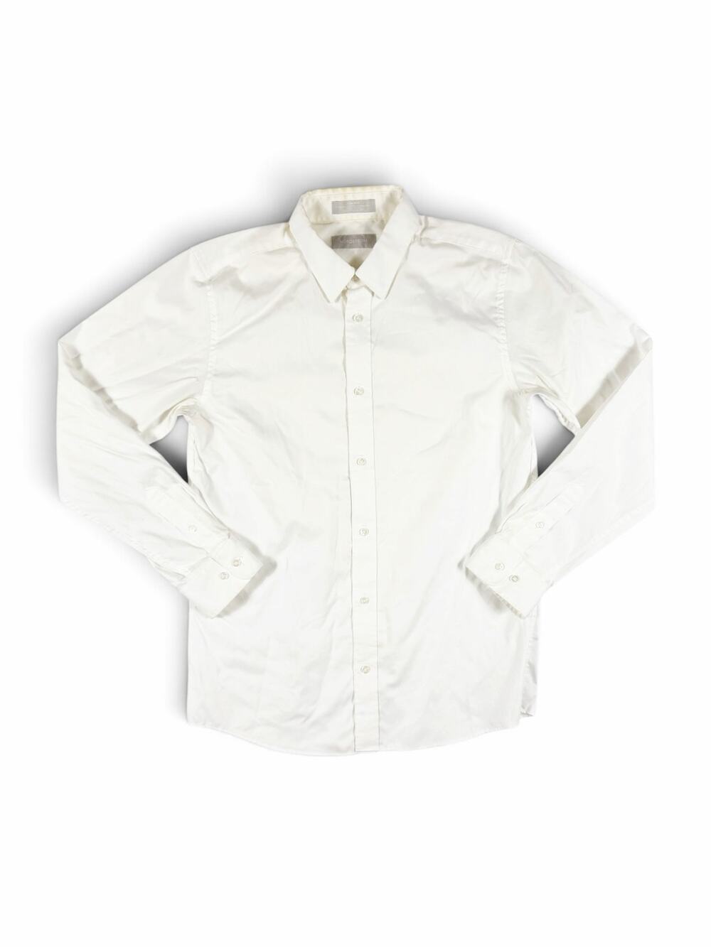 Nordstrom Non-Iron Supima Cotton Dress Shirt Ivory White Size 18
